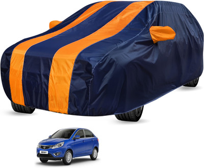 Auto Hub Car Cover For Tata Zest (With Mirror Pockets)(Blue, Orange)