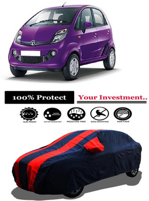 Amexride Car Cover For Tata Nano Genx (With Mirror Pockets)(Red)