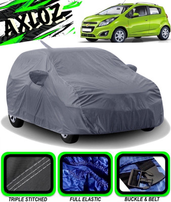 AXLOZ Car Cover For Chevrolet Beat (With Mirror Pockets)(Grey)