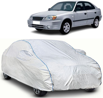 FAUXFUR Car Cover For Hyundai Accent (With Mirror Pockets)(Silver)