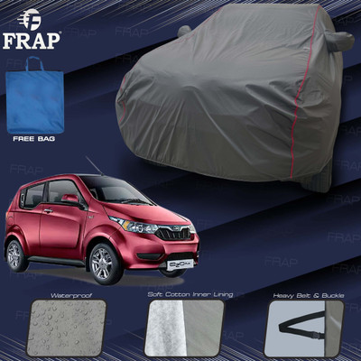 Frap Car Cover For Mahindra e2o, e2o NXT, e2o PLUS, e2o T2 (With Mirror Pockets)(Grey, Red)