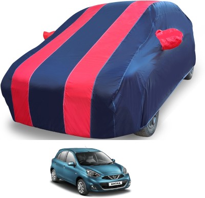 MOCKHE Car Cover For Nissan Micra (With Mirror Pockets)(Red)