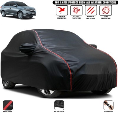 ENTIRELY ELITE Car Cover For Honda Amaze, Amaze E Diesel, Amaze E i-DTEC, Amaze E i-VTEC, Amaze E Petrol, Amaze EX (With Mirror Pockets)(Black)