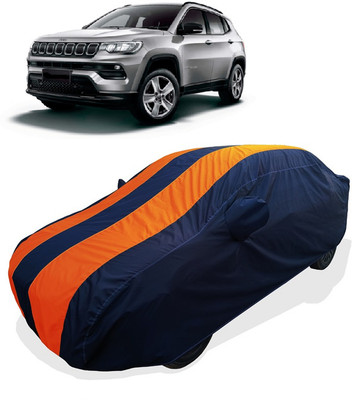 Coxtor Car Cover For Jeep Compass 1.4 Limited Petrol (With Mirror Pockets)(Orange)