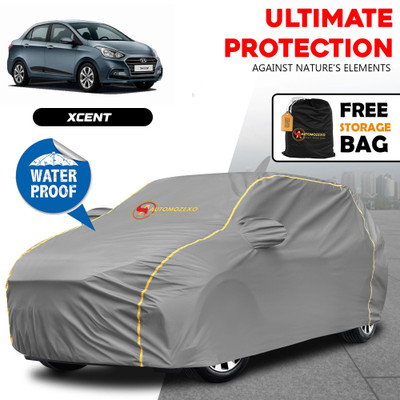AUTOMOZEXO Car Cover For Hyundai Xcent (With Mirror Pockets)(Grey)