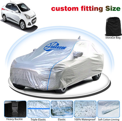 GARREGE Car Cover For Hyundai Xcent (With Mirror Pockets)(Silver, For 2014, 2015, 2016, 2017, 2018, 2019, 2020 Models)