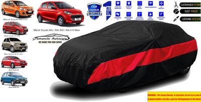 Tamanchi Autocare Car Cover For Maruti Suzuki Alto K10(Black, Red)
