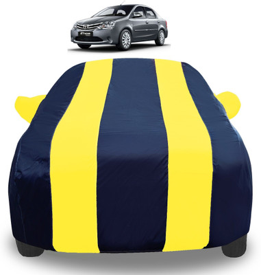Auto Hub Car Cover For Toyota Etios (With Mirror Pockets)(Yellow)