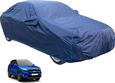 Auto Hub Car Cover For Kia SELTOS (With Mirror Pockets)(Blue)