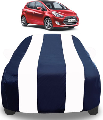 Amanzo Car Cover For Hyundai Santro Embera (With Mirror Pockets)(White)