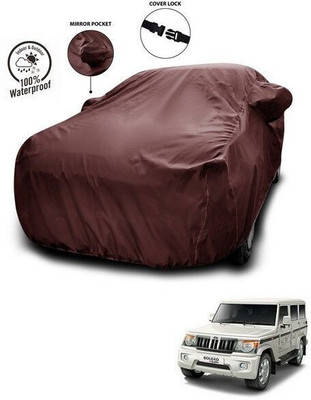 ANTHUB Car Cover For Mahindra Bolero (With Mirror Pockets)(Maroon)