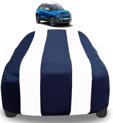 Auto Hub Car Cover For Tata Punch (With Mirror Pockets)(White)