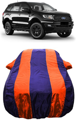 Wegather Car Cover For Ford Endeavour Titanium 4X2 AT Diesel (With Mirror Pockets)(Orange)