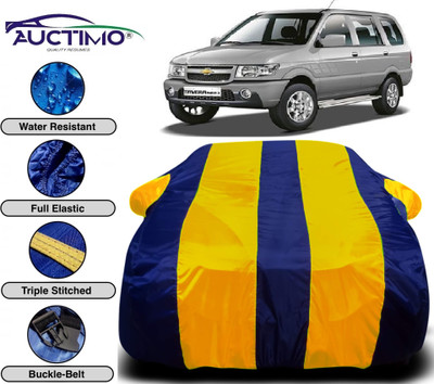 AUCTIMO Car Cover For Chevrolet Tavera (With Mirror Pockets)(Multicolor)
