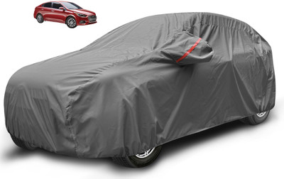 Caronix Car Cover For Hyundai Verna (With Mirror Pockets)(Grey)