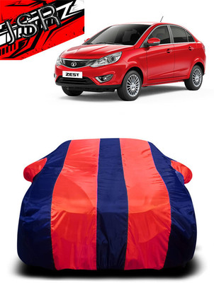 J S R Car Cover For Tata Zest Quadrajet 1.3 75PS XM (With Mirror Pockets)(Red, Blue)