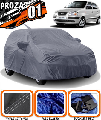 prozas Car Cover For Hyundai Santro Xing (With Mirror Pockets)(Grey)