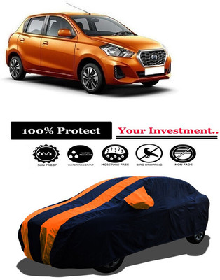 Amexride Car Cover For Datsun GO T (With Mirror Pockets)(Orange)
