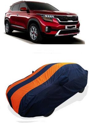 Coxtor Car Cover For Kia Seltos HTK Plus 1.5 Diesel (With Mirror Pockets)(Orange)