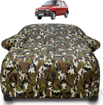 MOCKHE Car Cover For Maruti 800 (With Mirror Pockets)(Brown)