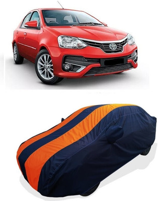 Coxtor Car Cover For Toyota Platinum Etios Toyota Platinum Etios 1.5 GX Petrol (With Mirror Pockets)(Orange)