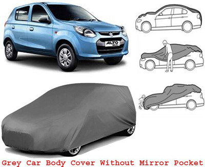 RB MOTO Car Cover For Maruti Suzuki Alto 800 LXI Optional (Without Mirror Pockets)(Grey, For 2004, 2010, 2015, 2020 Models)