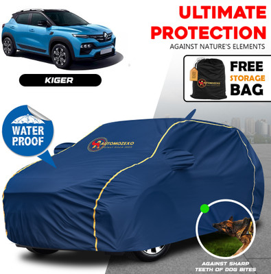 AUTOMOZEXO Car Cover For Renault Kiger (With Mirror Pockets)(Blue)
