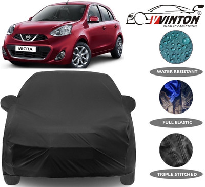 V VINTON Car Cover For Nissan Micra (With Mirror Pockets)(Black)