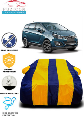 FUZICON Car Cover For Mahindra Marazzo (With Mirror Pockets)(Yellow, Blue)