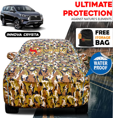AUTOMOZEXO Car Cover For Toyota Innova Crysta (With Mirror Pockets)(Multicolor)