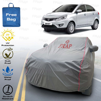 Frap Car Cover For Tata Zest, Zest Premio Diesel, Zest Quadrajet 1.3 XM, Zest Revotron 1.2T XE (With Mirror Pockets)(Grey, Red)