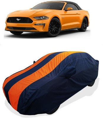 Coxtor Car Cover For Ford Mustang Facelift (With Mirror Pockets)(Orange)