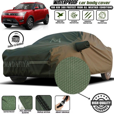 MADAFIYA Car Cover For Mahindra XUV 300 (With Mirror Pockets)(Green, For 2019, 2020, 2021, 2022, 2023 Models)