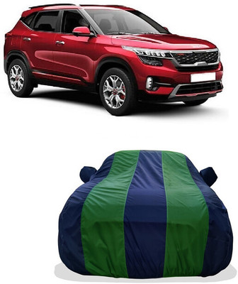 Tricway Car Cover For Kia Seltos HTX Plus AT 1.5 Diesel (With Mirror Pockets)(Green)