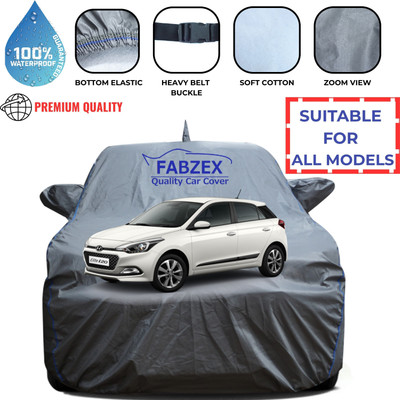 FABZEX Waterproof Car Cover For Hyundai Elite i20 (With Mirror Pockets)(Grey)