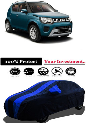 Amexride Car Cover For Maruti Suzuki Ignis 1.2 AMT Zeta Petrol (With Mirror Pockets)(Multicolor)