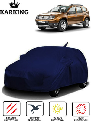 KARKING Car Cover For Renault Duster (With Mirror Pockets)(Blue)