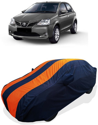 Coxtor Car Cover For Toyota Etios Liva V Limited Edition (With Mirror Pockets)(Orange)