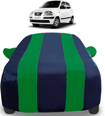 Amanzo Car Cover For Hyundai Santro Xing (With Mirror Pockets)(Green)