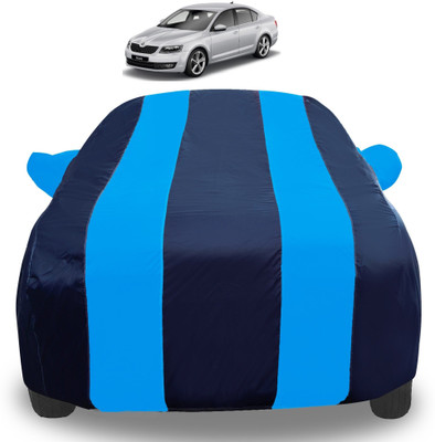 Auto Hub Car Cover For Skoda Octavia (With Mirror Pockets)(Blue)
