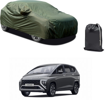PAGORA Car Cover For Hyundai Universal For Car (With Mirror Pockets)(Green)