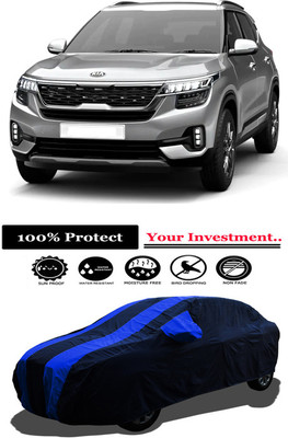 Amexride Car Cover For Kia Seltos HTK Plus 1.5 (With Mirror Pockets)(Multicolor)