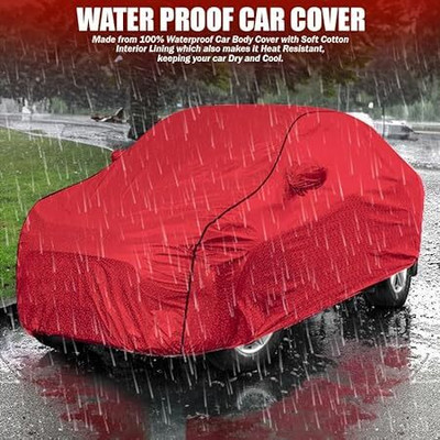KAHRA Car Cover For Bentley Bentayga V8 (With Mirror Pockets)(Red)