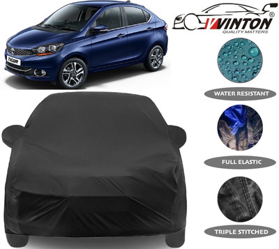V VINTON Car Cover For Tata Tigor (With Mirror Pockets)(Black)