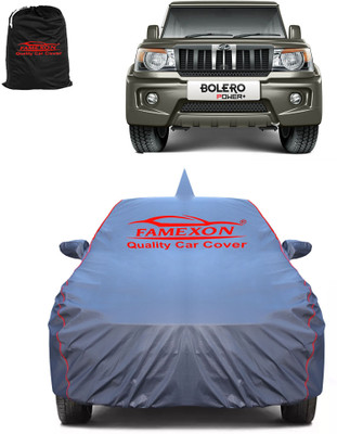 FAMEXON Car Cover For Mahindra Bolero (With Mirror Pockets)(Grey)