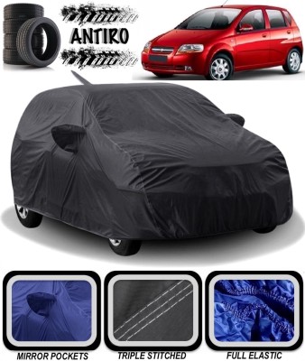 ANTIRO Car Cover For Chevrolet Aveo Uva (With Mirror Pockets)(Multicolor)