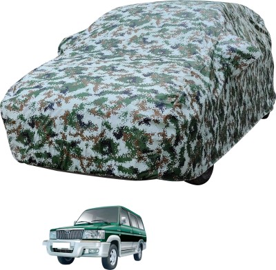 Auto Hub Car Cover For Toyota Qualis (With Mirror Pockets)(Multicolor)
