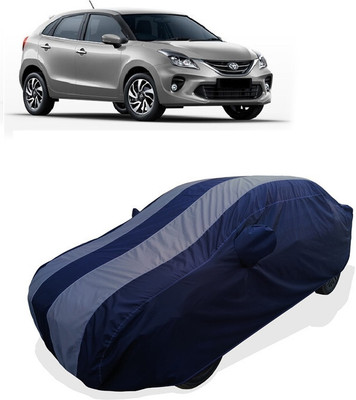 Coxtor Car Cover For Toyota Glanza V CVT (With Mirror Pockets)(Grey)