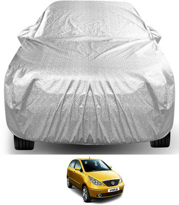 Auto Hub Car Cover For Tata Indica Vista (With Mirror Pockets)(Silver)