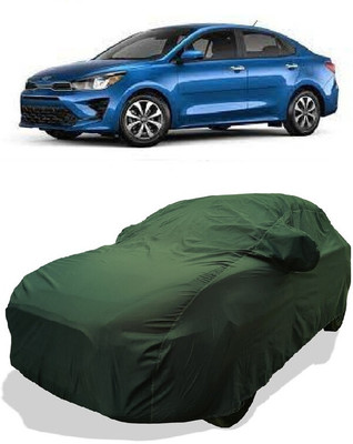 Coxtor Car Cover For Kia Rio LX (With Mirror Pockets)(Green)